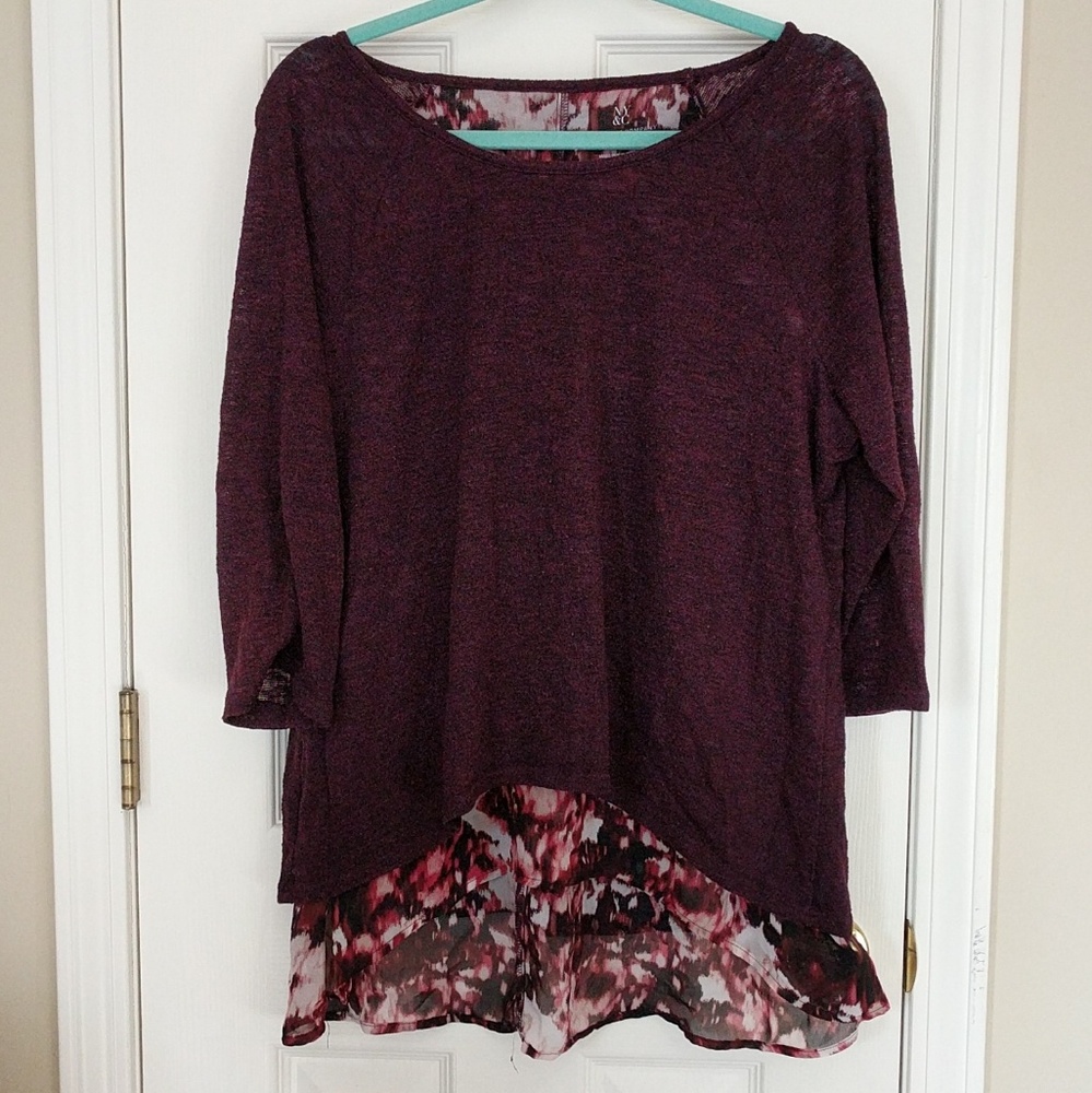 New York & Company hi-lo blouse